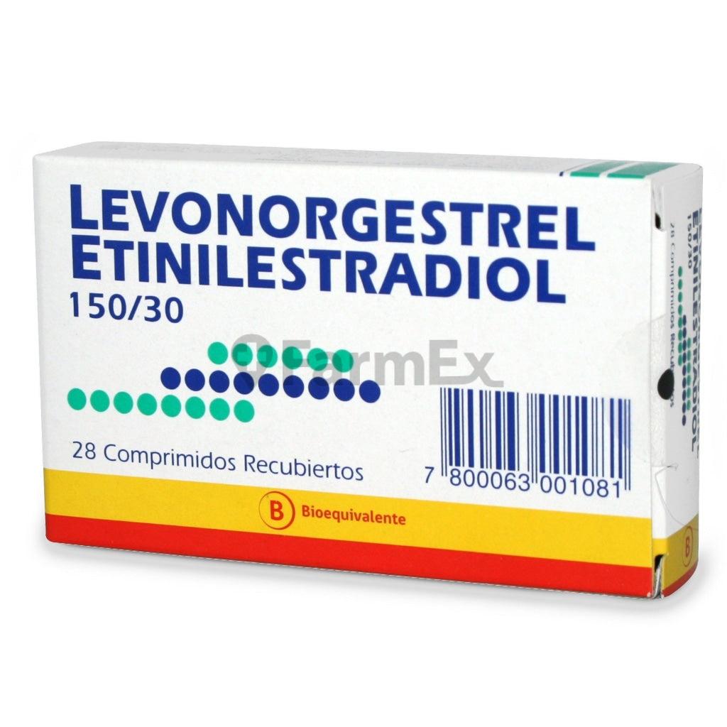 Levonorgestrel- Etinilestradiol 150/30 x 28 Comprimidos Recubiertos (BE) GENÈRICOS